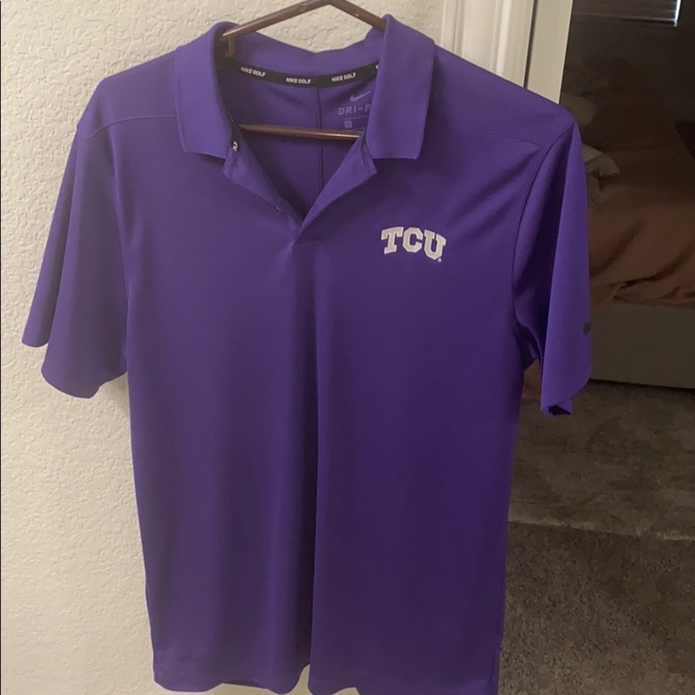 TCU Nike dri-fit collard shirt